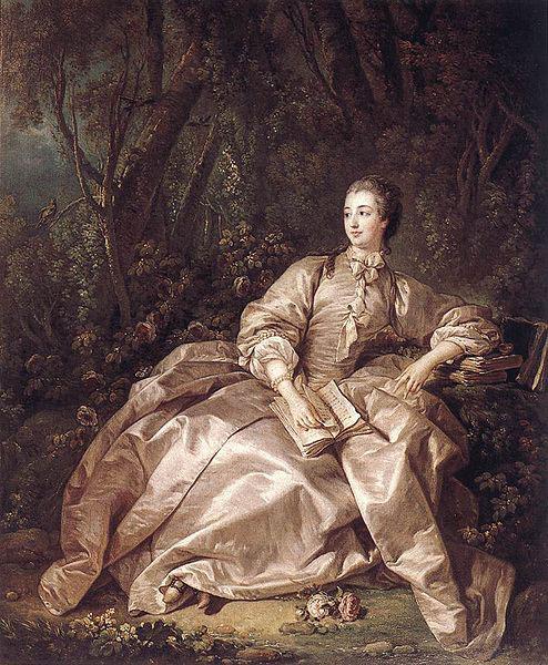Francois Boucher Madame de Pompadour, Mistress of Louis XV oil painting image